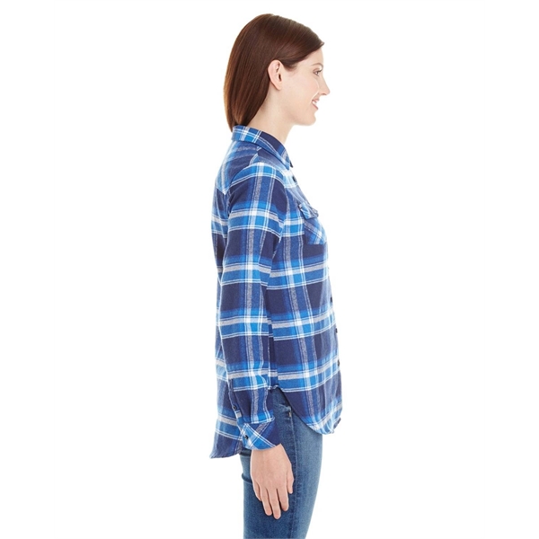 Burnside Ladies' Plaid Boyfriend Flannel Shirt - Burnside Ladies' Plaid Boyfriend Flannel Shirt - Image 1 of 51