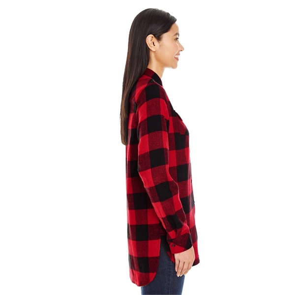 Burnside Ladies' Plaid Boyfriend Flannel Shirt - Burnside Ladies' Plaid Boyfriend Flannel Shirt - Image 5 of 51