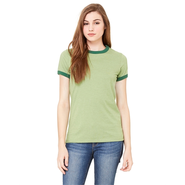 Ladies' Jersey Short-Sleeve Ringer T-Shirt - Ladies' Jersey Short-Sleeve Ringer T-Shirt - Image 3 of 26