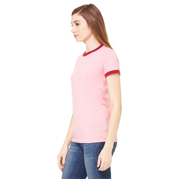 Ladies' Jersey Short-Sleeve Ringer T-Shirt - Ladies' Jersey Short-Sleeve Ringer T-Shirt - Image 14 of 26