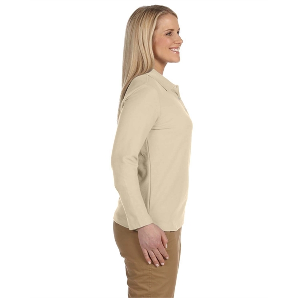 Devon & Jones Ladies' Pima Pique Long-Sleeve Polo - Devon & Jones Ladies' Pima Pique Long-Sleeve Polo - Image 10 of 54