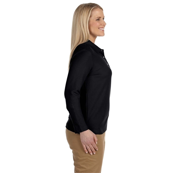 Devon & Jones Ladies' Pima Pique Long-Sleeve Polo - Devon & Jones Ladies' Pima Pique Long-Sleeve Polo - Image 15 of 54