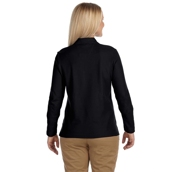 Devon & Jones Ladies' Pima Pique Long-Sleeve Polo - Devon & Jones Ladies' Pima Pique Long-Sleeve Polo - Image 16 of 54