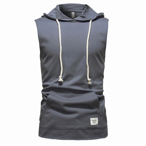 Gym Sleeveless Hoodies - Gym Sleeveless Hoodies - Image 1 of 3
