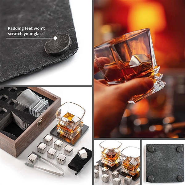 Whiskey Stainless Steel Ice Cube Gift Set - Whiskey Stainless Steel Ice Cube Gift Set - Image 2 of 3