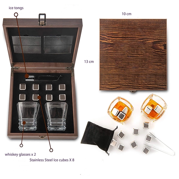 Whiskey Stainless Steel Ice Cube Gift Set - Whiskey Stainless Steel Ice Cube Gift Set - Image 3 of 3