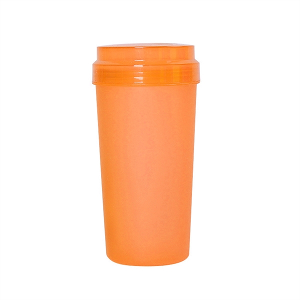 12oz Plastic Frosted Cups wth Lid - 12oz Plastic Frosted Cups wth Lid - Image 1 of 6