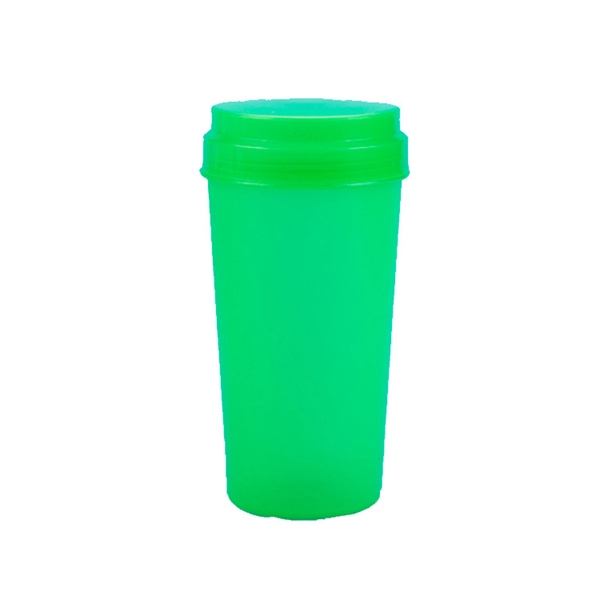 12oz Plastic Frosted Cups wth Lid - 12oz Plastic Frosted Cups wth Lid - Image 4 of 6
