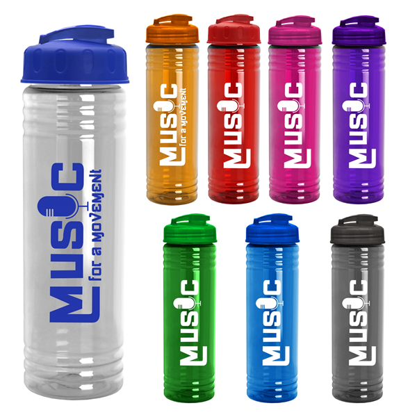 24 oz. Slim Fit Water Bottle with Flip Lid - 24 oz. Slim Fit Water Bottle with Flip Lid - Image 0 of 14