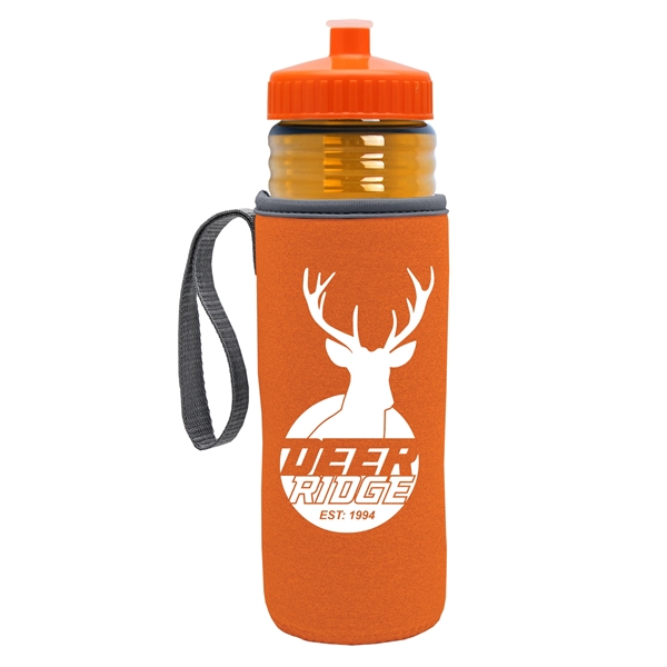 24 oz. Sports Bottle & Caddy - Push-Pull Lid - 24 oz. Sports Bottle & Caddy - Push-Pull Lid - Image 6 of 6