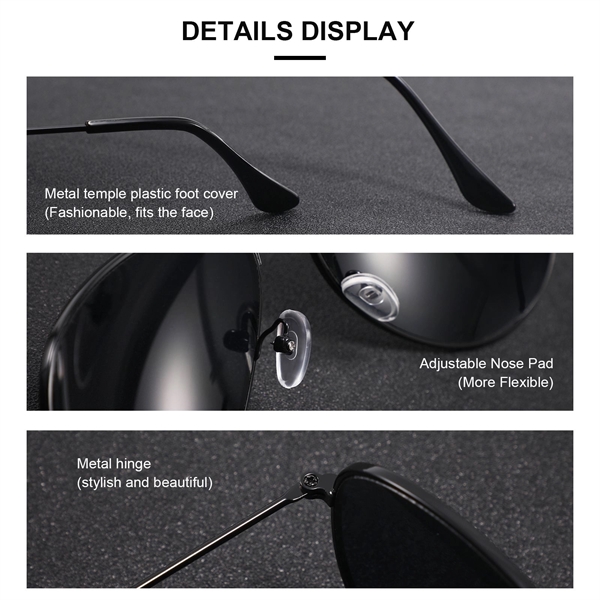 Metal Frame Classic Aviator Sunglasses - Metal Frame Classic Aviator Sunglasses - Image 1 of 2