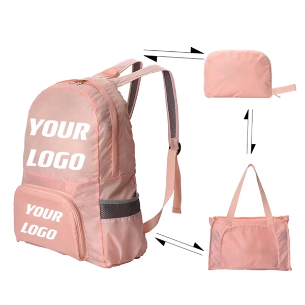 Polyester Three In One Folding Backpack - Polyester Three In One Folding Backpack - Image 0 of 5