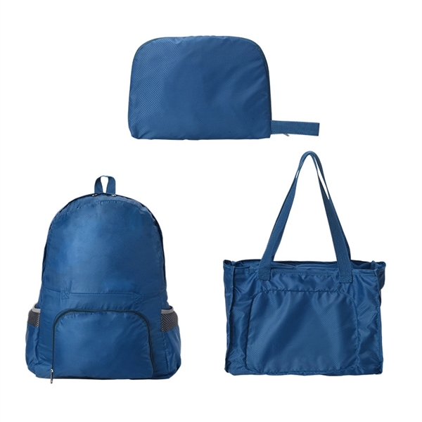 Polyester Three In One Folding Backpack - Polyester Three In One Folding Backpack - Image 3 of 5