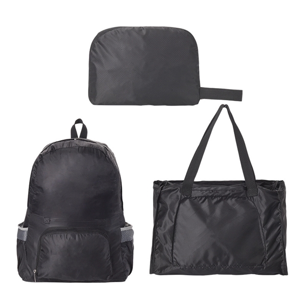 Polyester Three In One Folding Backpack - Polyester Three In One Folding Backpack - Image 4 of 5