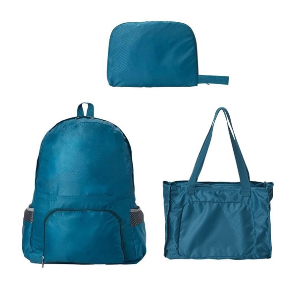 Polyester Three In One Folding Backpack - Polyester Three In One Folding Backpack - Image 5 of 5