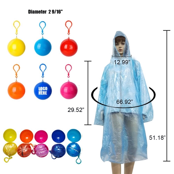 Ball Shape Disposable Raincoat Pouches - Ball Shape Disposable Raincoat Pouches - Image 0 of 7