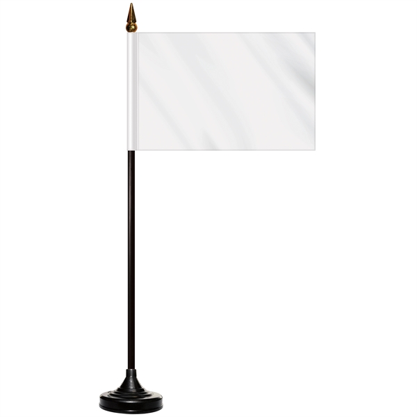 4" x 6" Single Reverse Stick Flag with Black Plastic Base - 4" x 6" Single Reverse Stick Flag with Black Plastic Base - Image 2 of 9