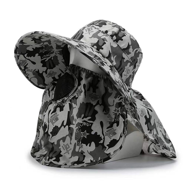 Men's Camouflage Sun Hat - Men's Camouflage Sun Hat - Image 2 of 4