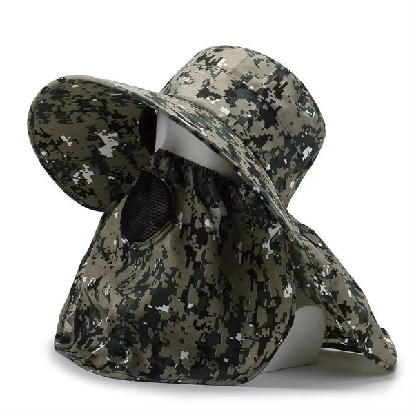 Men's Camouflage Sun Hat - Men's Camouflage Sun Hat - Image 3 of 4