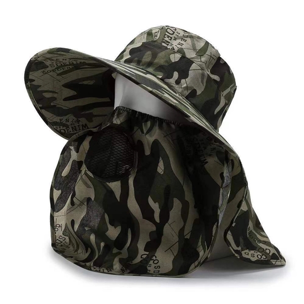 Men's Camouflage Sun Hat - Men's Camouflage Sun Hat - Image 4 of 4