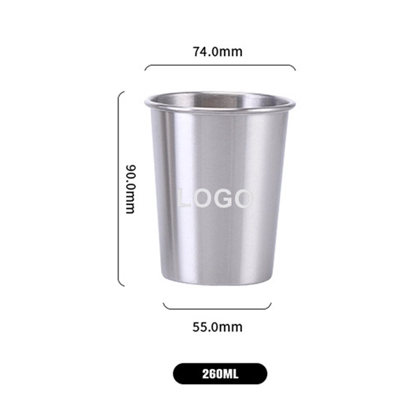 Stainless Steel Pint Cups- 8.8oz - Stainless Steel Pint Cups- 8.8oz - Image 0 of 5