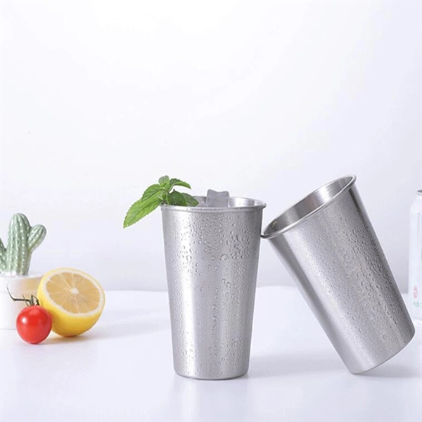 Stainless Steel Pint Cups- 8.8oz - Stainless Steel Pint Cups- 8.8oz - Image 1 of 5