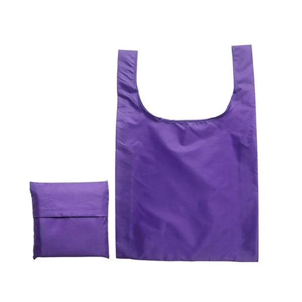 Reusable Foldable Vest Tote Bags with Pouch - Reusable Foldable Vest Tote Bags with Pouch - Image 6 of 6