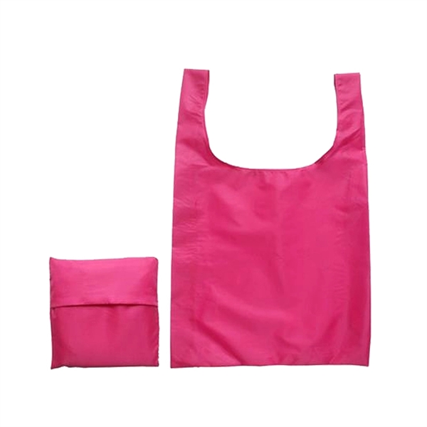 Reusable Foldable Vest Tote Bags with Pouch - Reusable Foldable Vest Tote Bags with Pouch - Image 2 of 6