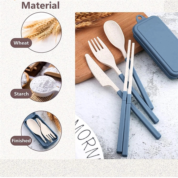 Biodegradable Wheat Straw Flatware Set - Biodegradable Wheat Straw Flatware Set - Image 2 of 4