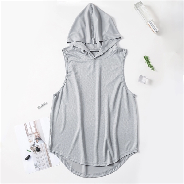 Men'S Workout Tank Top Gym Sleeveless Hoodie - Men'S Workout Tank Top Gym Sleeveless Hoodie - Image 2 of 4