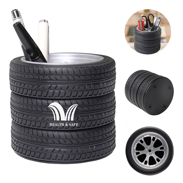 Imitation Tire-Shaped Pen Holder - Imitation Tire-Shaped Pen Holder - Image 0 of 1