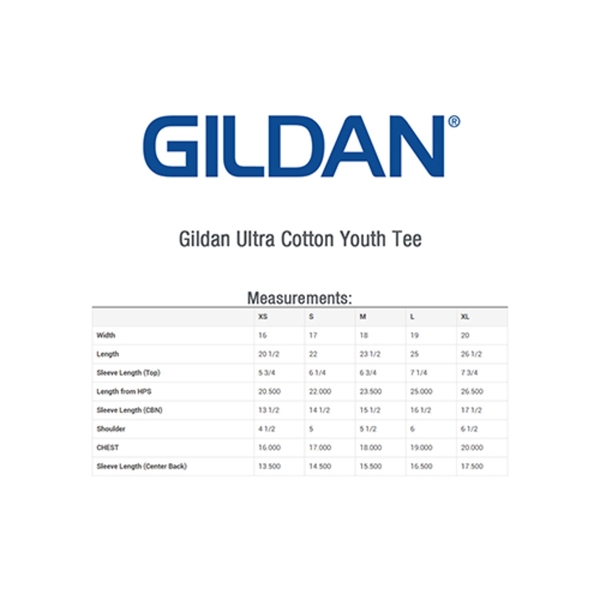 Gildan 6.1 oz 100% Preshrunk Cotton Youth T-Shirt w/ Custom - Gildan 6.1 oz 100% Preshrunk Cotton Youth T-Shirt w/ Custom - Image 1 of 35