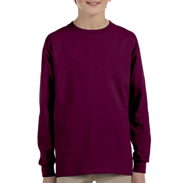 Gildan 6.1 oz 100% Preshrunk Youth Long Sleeve T-Shirt - Gildan 6.1 oz 100% Preshrunk Youth Long Sleeve T-Shirt - Image 8 of 16