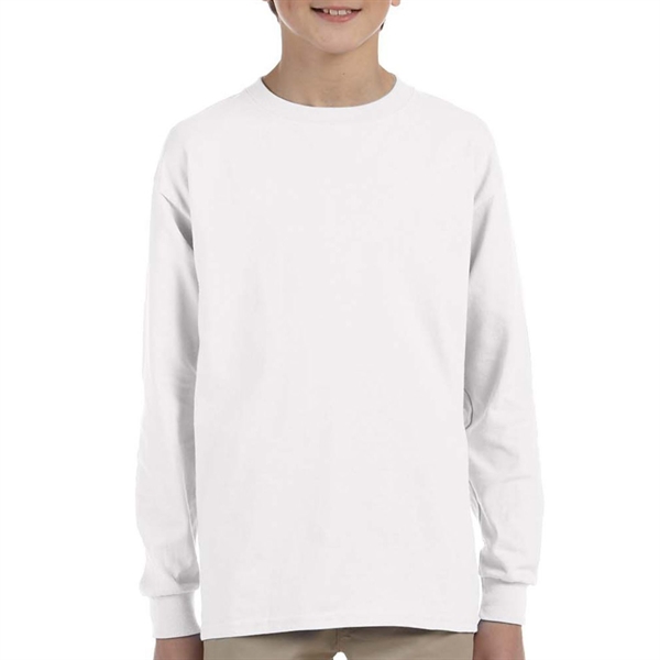 Gildan 6.1 oz 100% Preshrunk Youth Long Sleeve T-Shirt - Gildan 6.1 oz 100% Preshrunk Youth Long Sleeve T-Shirt - Image 16 of 16