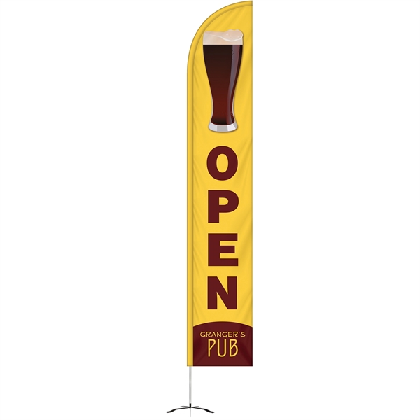 12' Double Sided Half Drop Banner w/ Premium Hardware & Base - 12' Double Sided Half Drop Banner w/ Premium Hardware & Base - Image 1 of 15