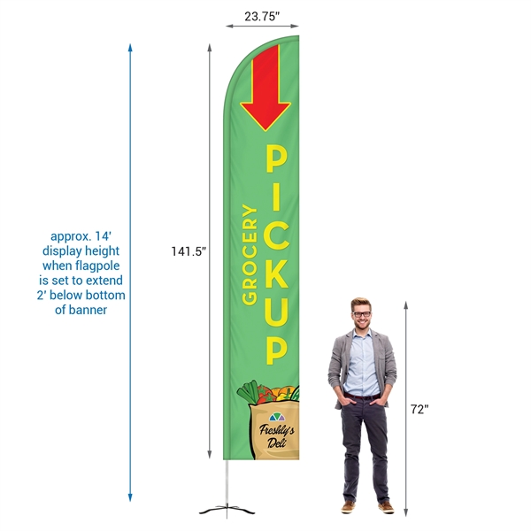 12' Double Sided Half Drop Banner w/ Premium Hardware & Base - 12' Double Sided Half Drop Banner w/ Premium Hardware & Base - Image 7 of 15