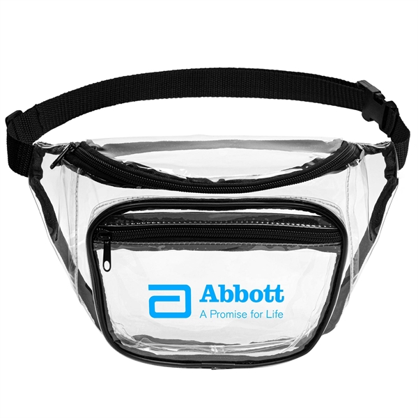 Clear PVC Fanny Pack with Dual Pockets - Large - Clear PVC Fanny Pack with Dual Pockets - Large - Image 4 of 8