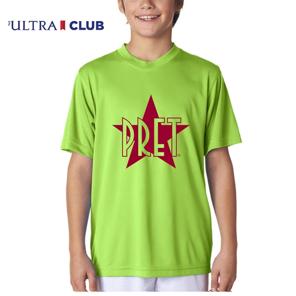 UltraClub 4 oz 100% Micro-Polyester Youth  T-Shirt