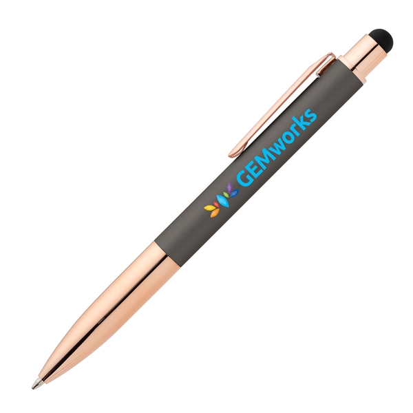 Baltic Softy Rose Gold Pen w/ Stylus - ColorJet - Baltic Softy Rose Gold Pen w/ Stylus - ColorJet - Image 2 of 4