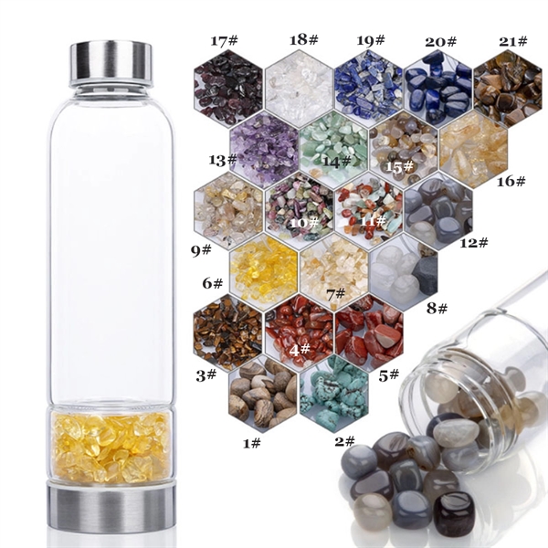 14oz Crystal Water Bottle Elixir Set - 14oz Crystal Water Bottle Elixir Set - Image 1 of 4