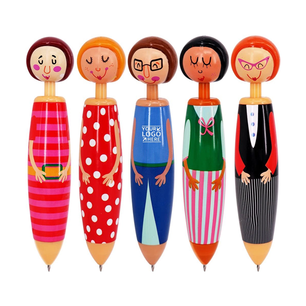Assorted Fashion Designed Doll Ballpoint Pen Set - Assorted Fashion Designed Doll Ballpoint Pen Set - Image 0 of 3