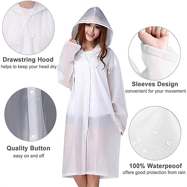 Eva Rain Poncho Reusable Raincoat - Eva Rain Poncho Reusable Raincoat - Image 2 of 2