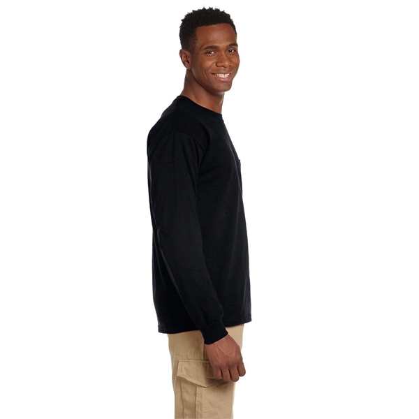 Gildan Adult Ultra Cotton® Long-Sleeve Pocket T-Shirt - Gildan Adult Ultra Cotton® Long-Sleeve Pocket T-Shirt - Image 8 of 48