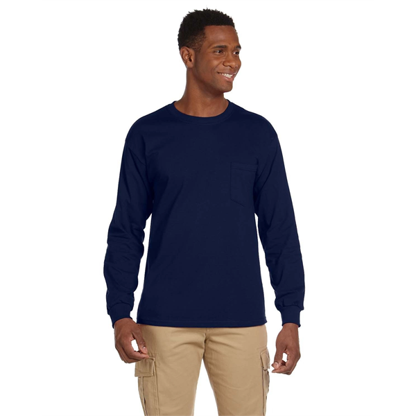 Gildan Adult Ultra Cotton® Long-Sleeve Pocket T-Shirt - Gildan Adult Ultra Cotton® Long-Sleeve Pocket T-Shirt - Image 9 of 48