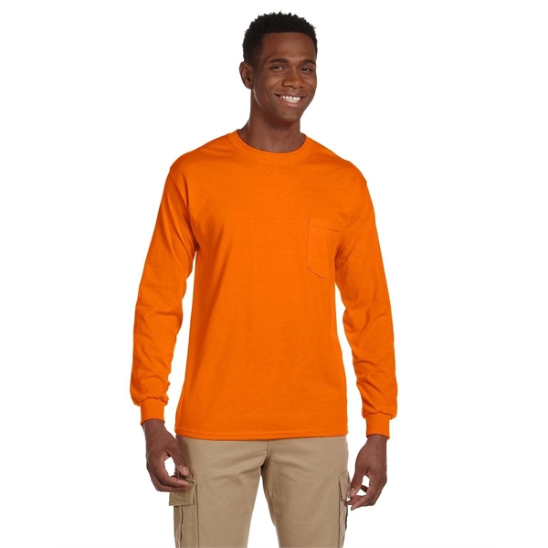 Gildan Adult Ultra Cotton® Long-Sleeve Pocket T-Shirt - Gildan Adult Ultra Cotton® Long-Sleeve Pocket T-Shirt - Image 12 of 48