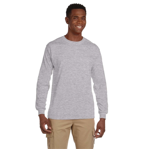 Gildan Adult Ultra Cotton® Long-Sleeve Pocket T-Shirt - Gildan Adult Ultra Cotton® Long-Sleeve Pocket T-Shirt - Image 15 of 48