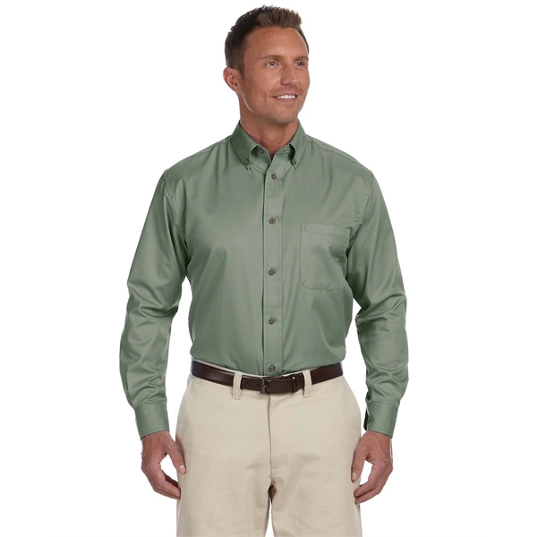 Harriton Men's Easy Blend™ Long-Sleeve Twill Shirt with S... - Harriton Men's Easy Blend™ Long-Sleeve Twill Shirt with S... - Image 3 of 135