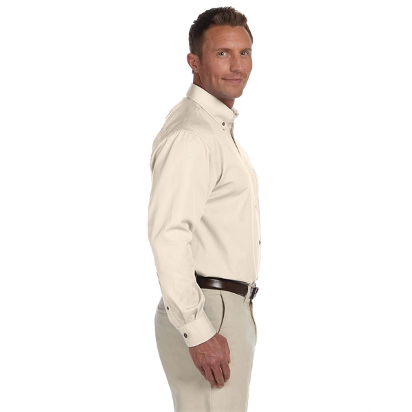 Harriton Men's Easy Blend™ Long-Sleeve Twill Shirt with S... - Harriton Men's Easy Blend™ Long-Sleeve Twill Shirt with S... - Image 16 of 135