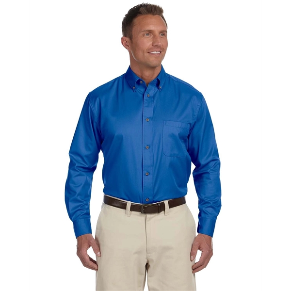Harriton Men's Easy Blend™ Long-Sleeve Twill Shirt with S... - Harriton Men's Easy Blend™ Long-Sleeve Twill Shirt with S... - Image 33 of 135