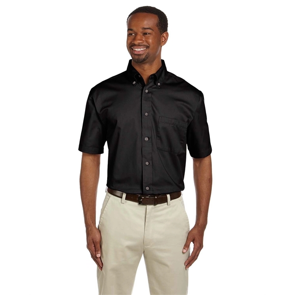 Harriton Men's Easy Blend™ Short-Sleeve Twill Shirt with ... - Harriton Men's Easy Blend™ Short-Sleeve Twill Shirt with ... - Image 6 of 46
